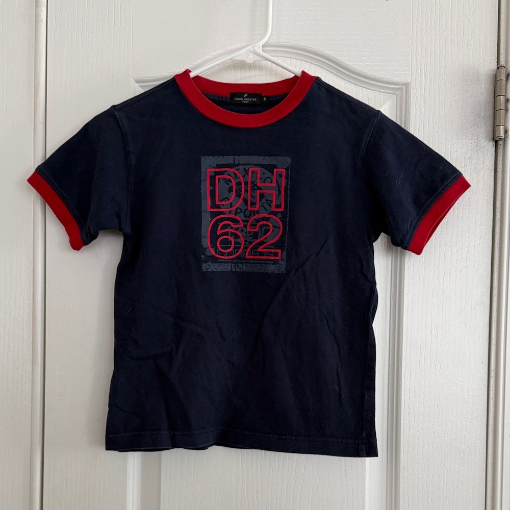 Vintage Daniel Hechter Tee with Red Trim and DH 62 logo